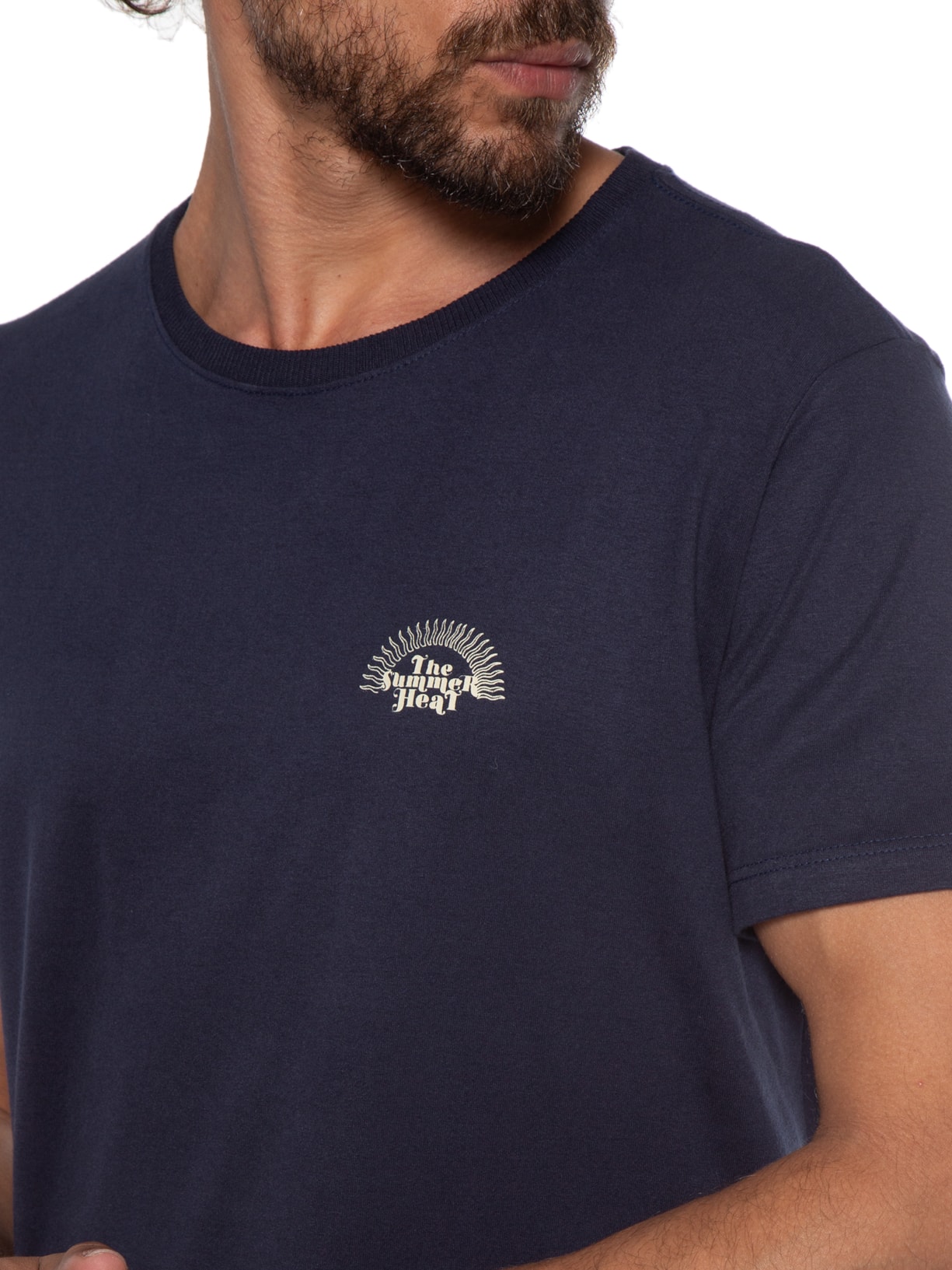 Camiseta Masculina Manga Curta Azul Melty Rj