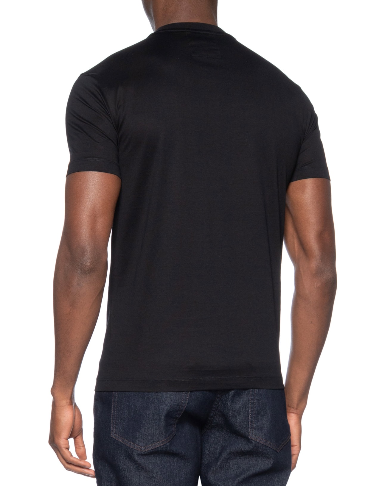 Camiseta Masculina Manga Curta Azul Emporio Armani