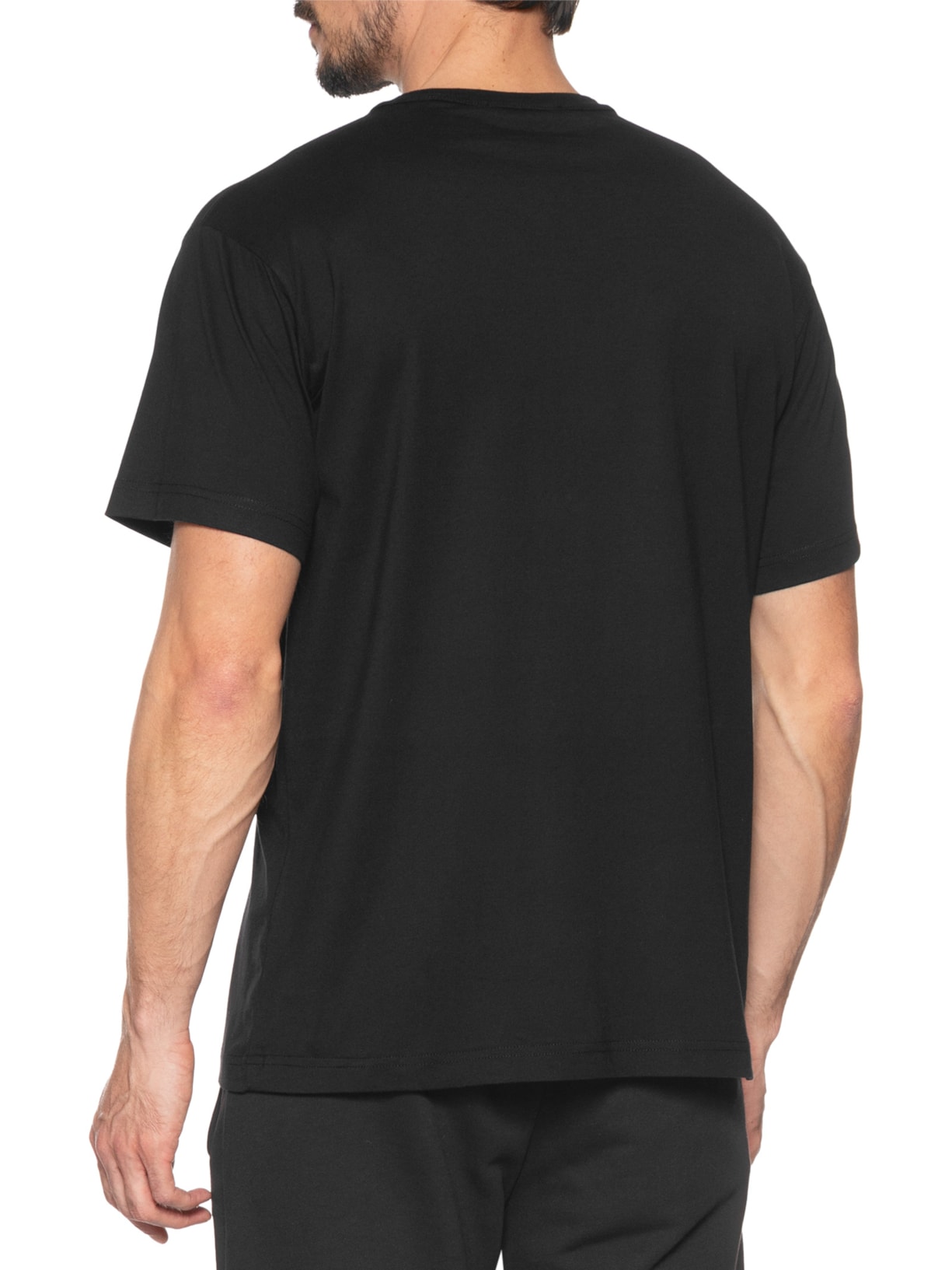 Camiseta Masculina Manga Curta Barroca Preto Versace Jeans Couture