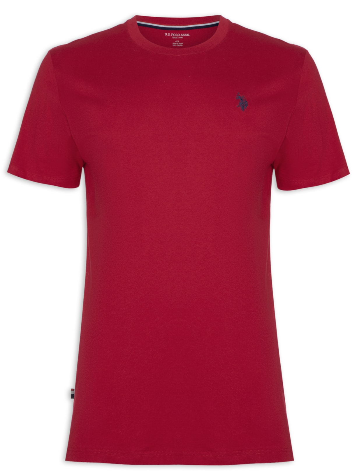 Camiseta Masculina Manga Curta Basi - Vermelho