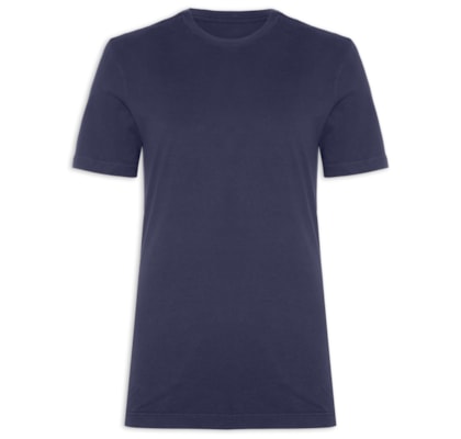 Camiseta Masculina Manga Curta Básica Aquarela - Azul