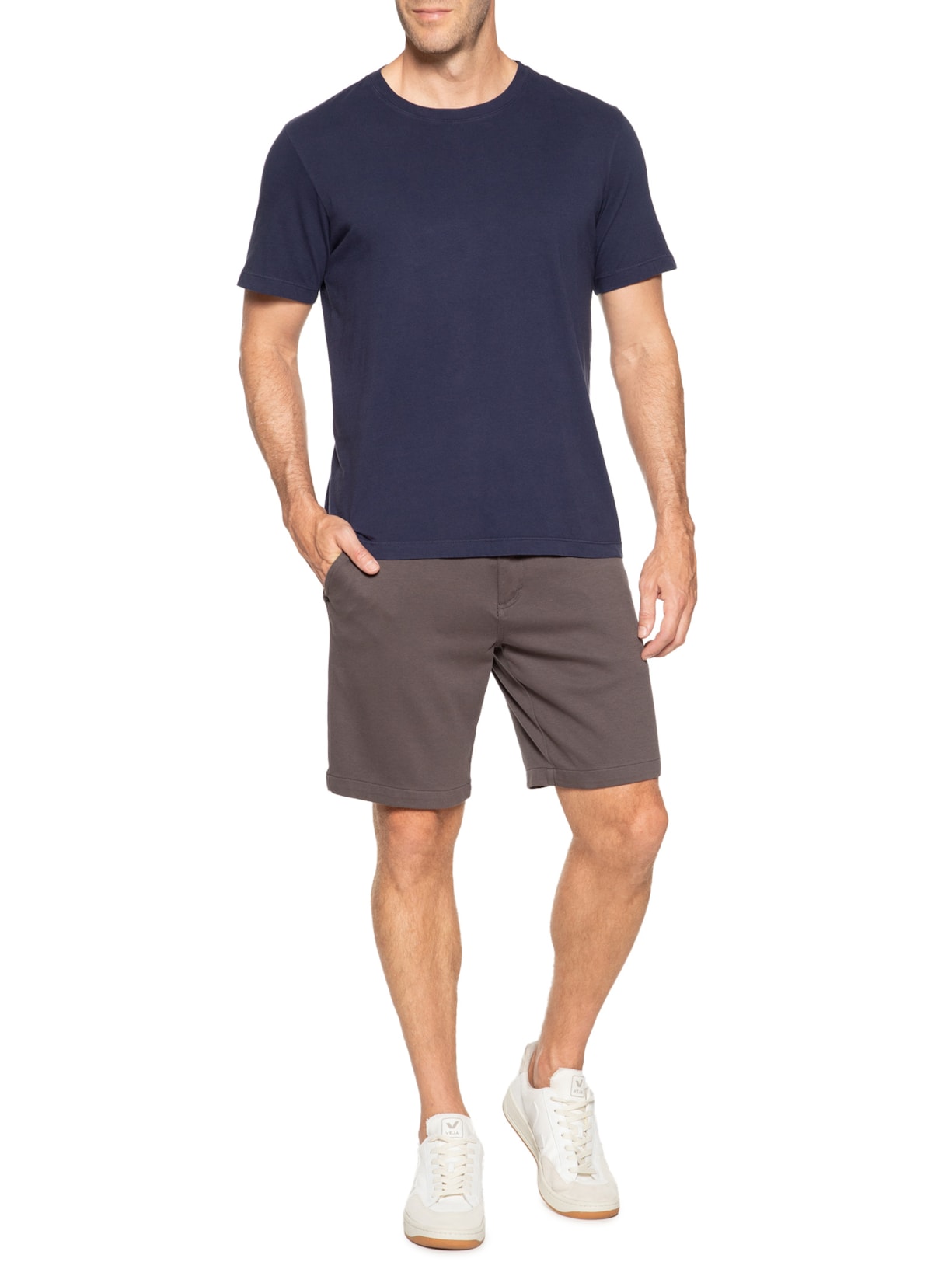 Camiseta Masculina Manga Curta Básica Aquarela Azul Richards