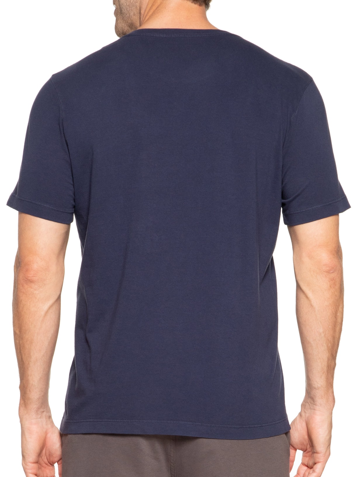 Camiseta Masculina Manga Curta Básica Aquarela Azul Richards