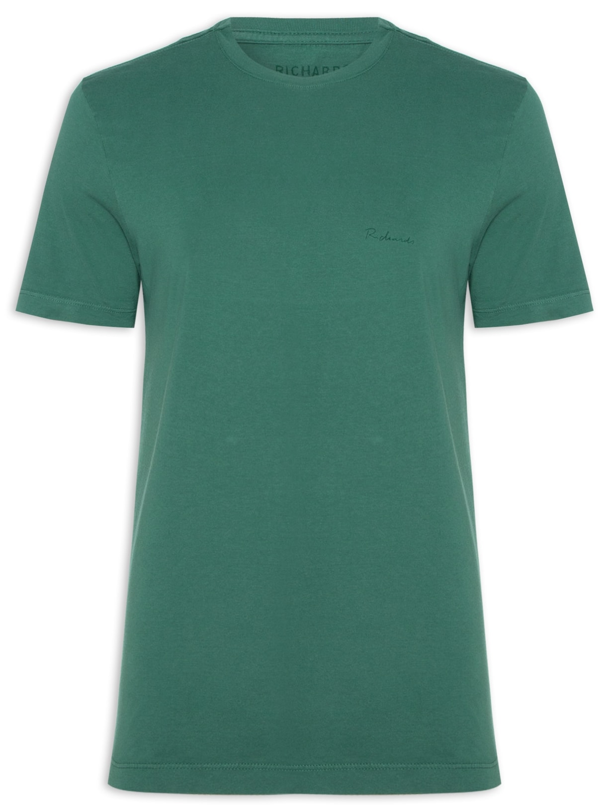 Camiseta Masculina Manga Curta Básica Aquarela - Verde