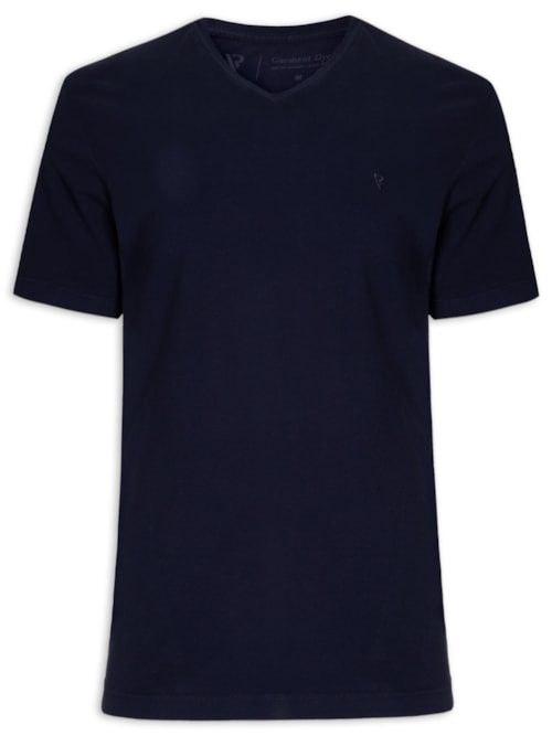 Camiseta Masculina Manga Curta Básica - Azul
