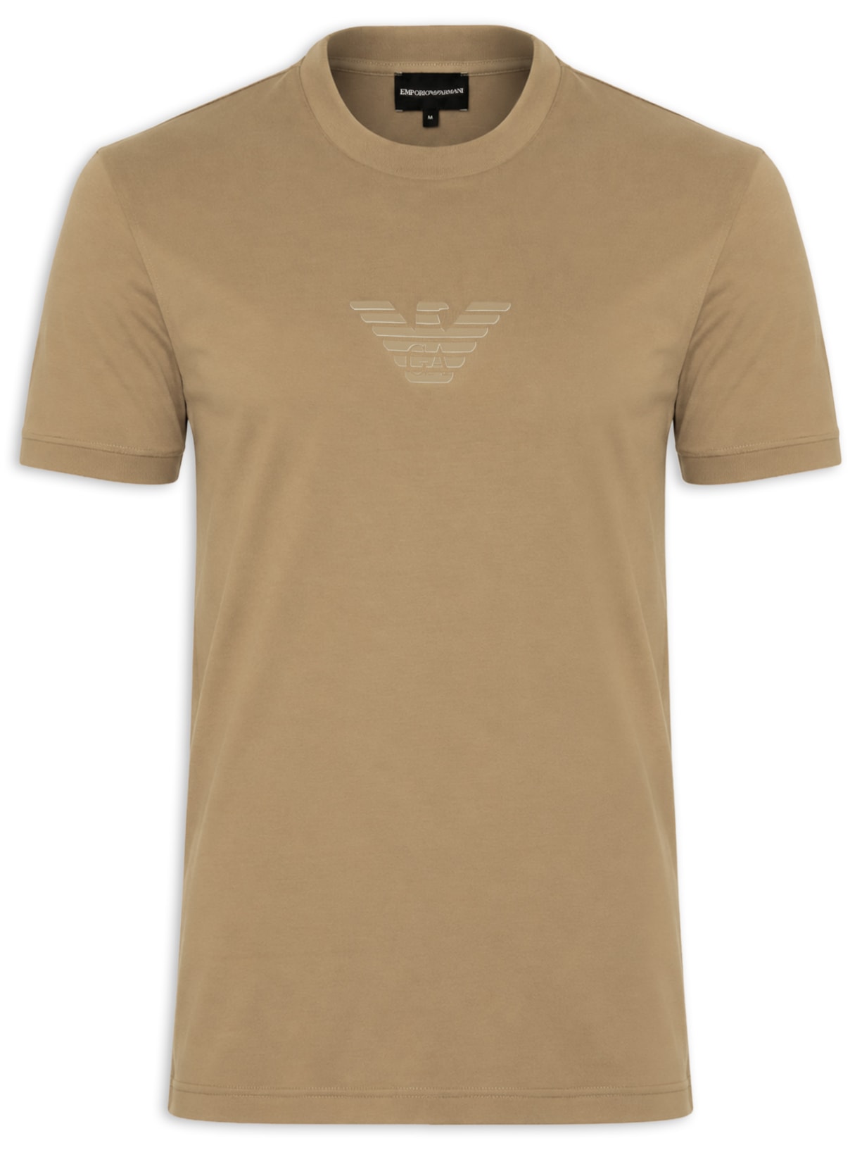 Camiseta Masculina Manga Curta Bege Emporio Armani