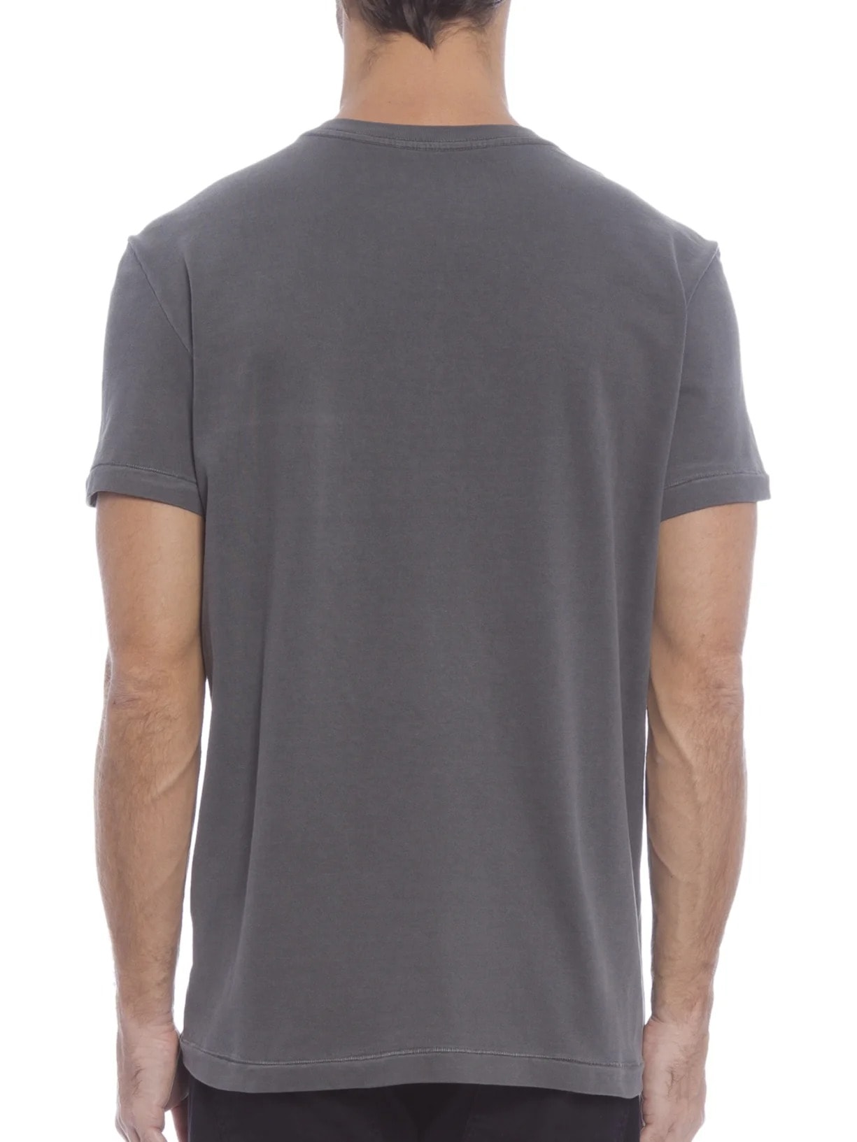 Camiseta Masculina Manga Curta Bolso Brasão Cinza Osklen