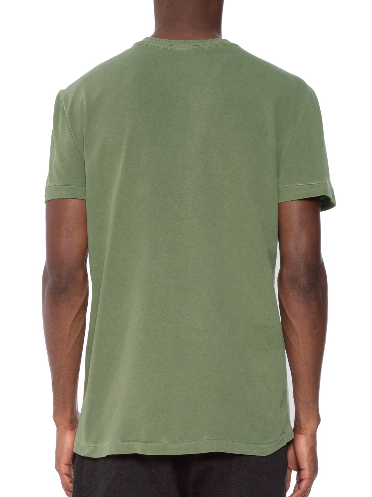 Camiseta Masculina Manga Curta Bolso Brasão Verde Osklen