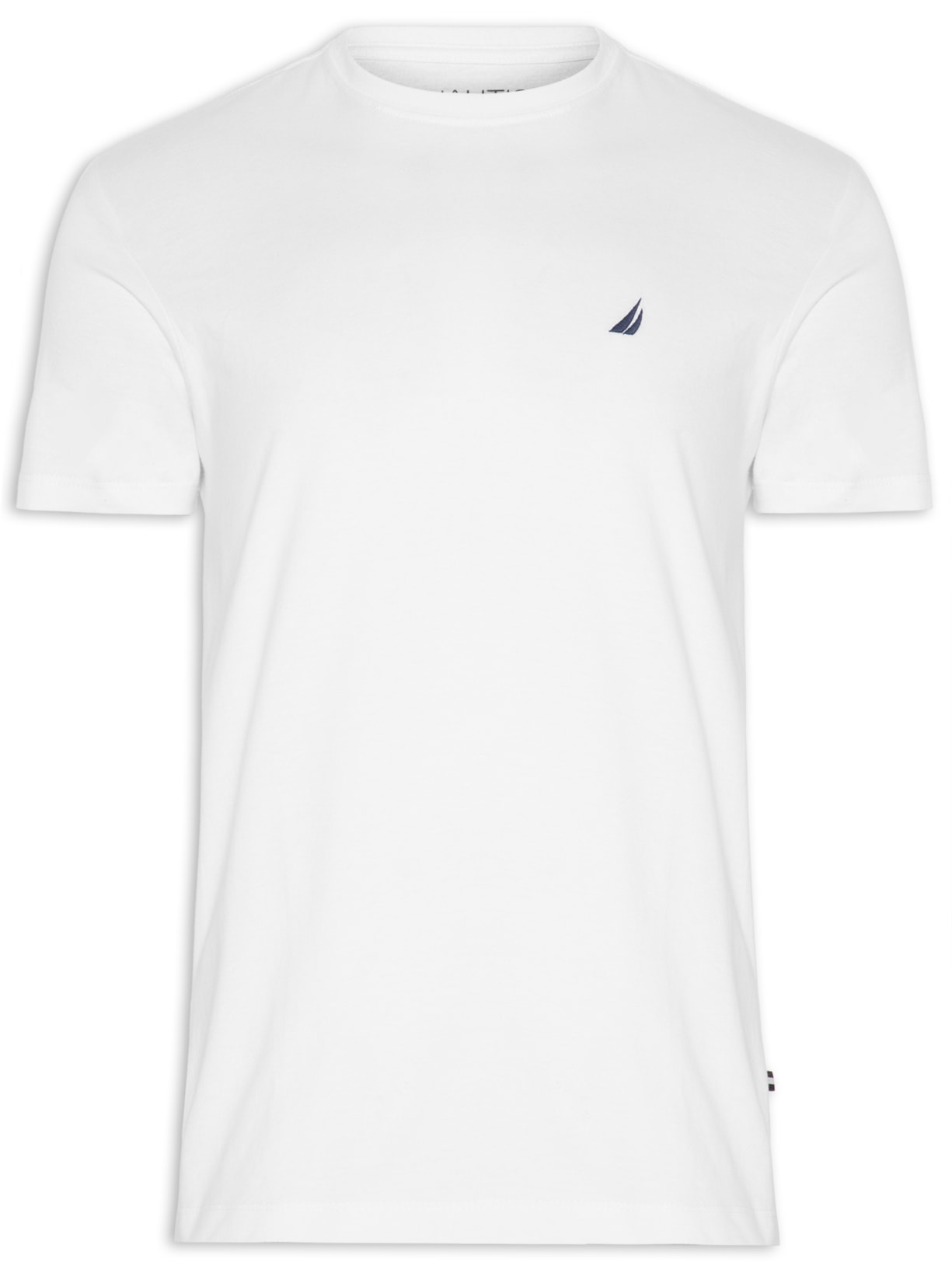 Camiseta Masculina Manga Curta Bordada - Branco