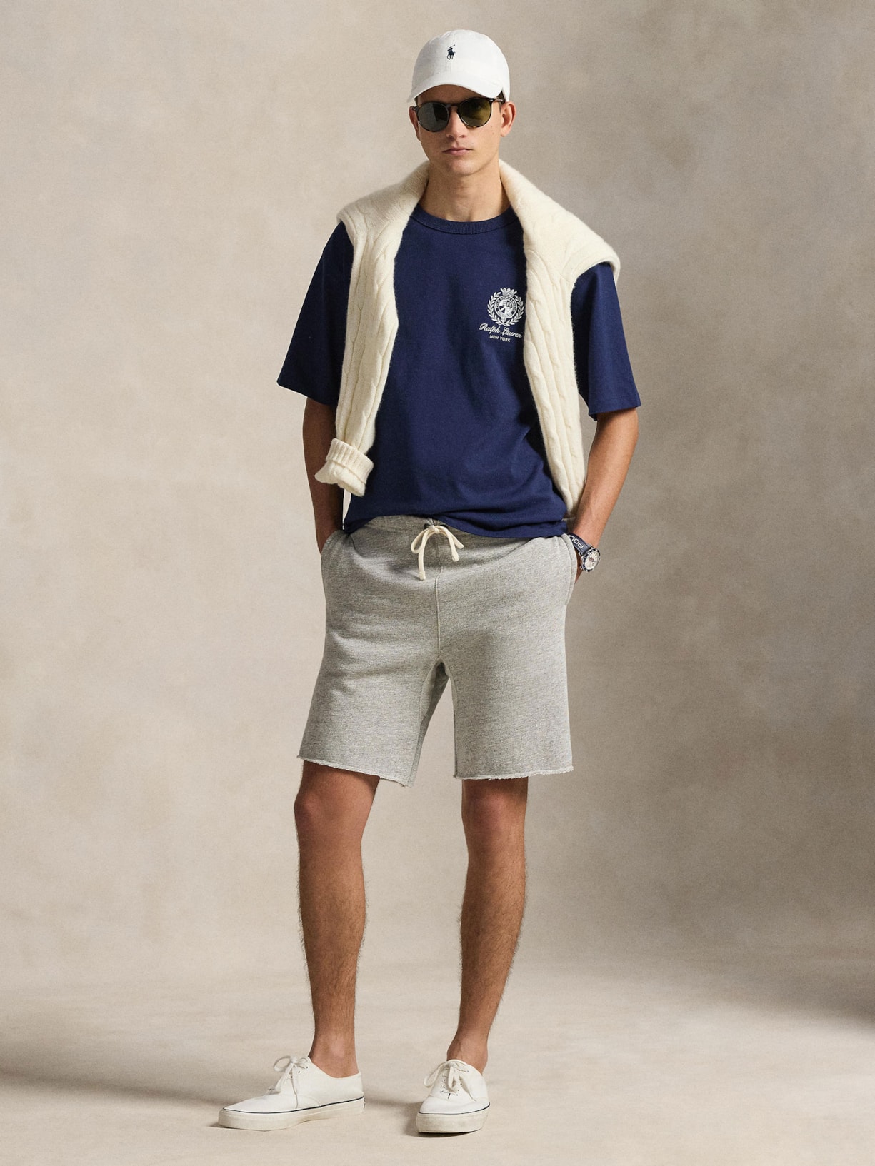 Camiseta Masculina Manga Curta Bordado Preppy Azul Polo Ralph Lauren