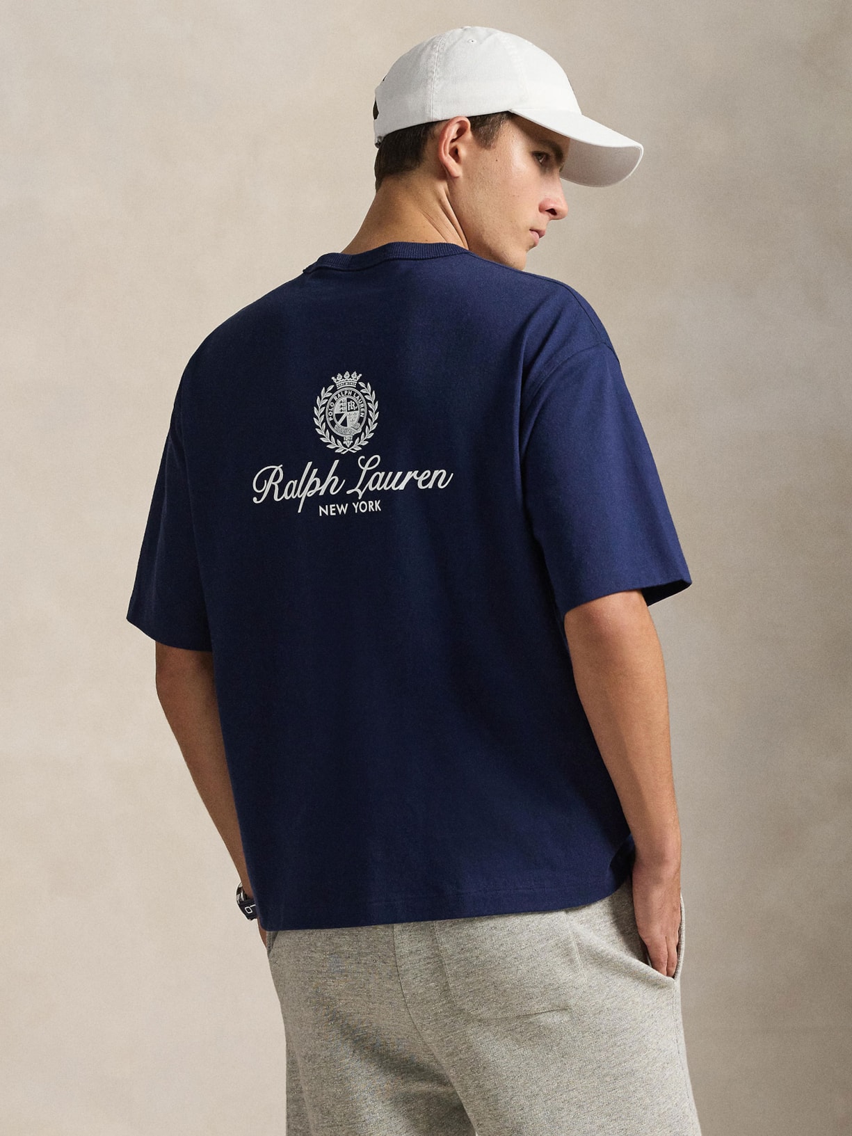 Camiseta Masculina Manga Curta Bordado Preppy Azul Polo Ralph Lauren