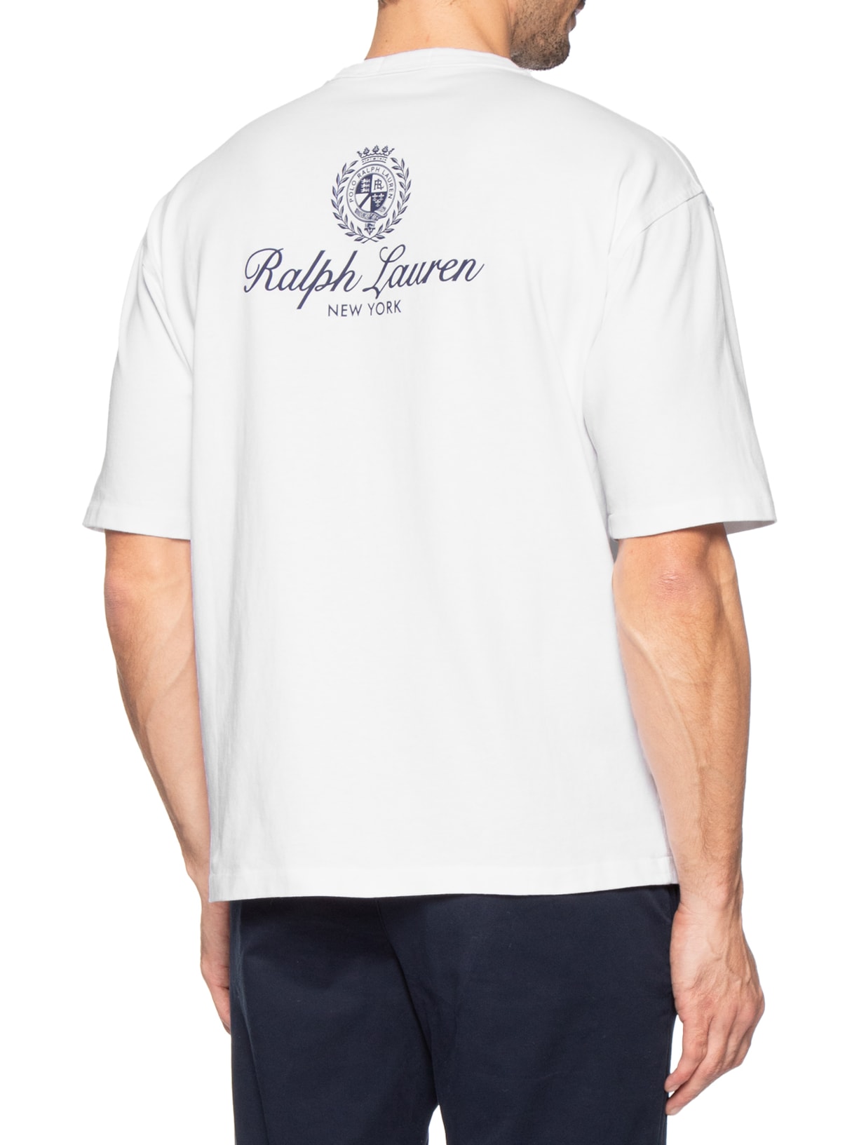 Camiseta Masculina Manga Curta Bordado Preppy Branco Polo Ralph Lauren