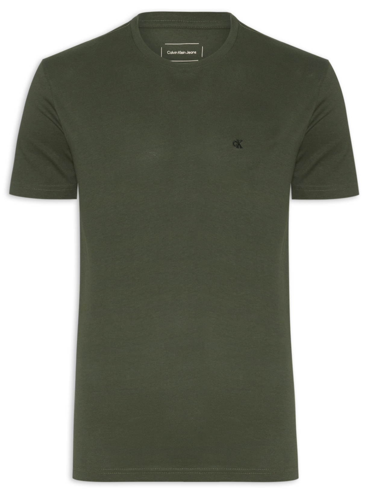 Camiseta Masculina Manga Curta Bordado - Verde