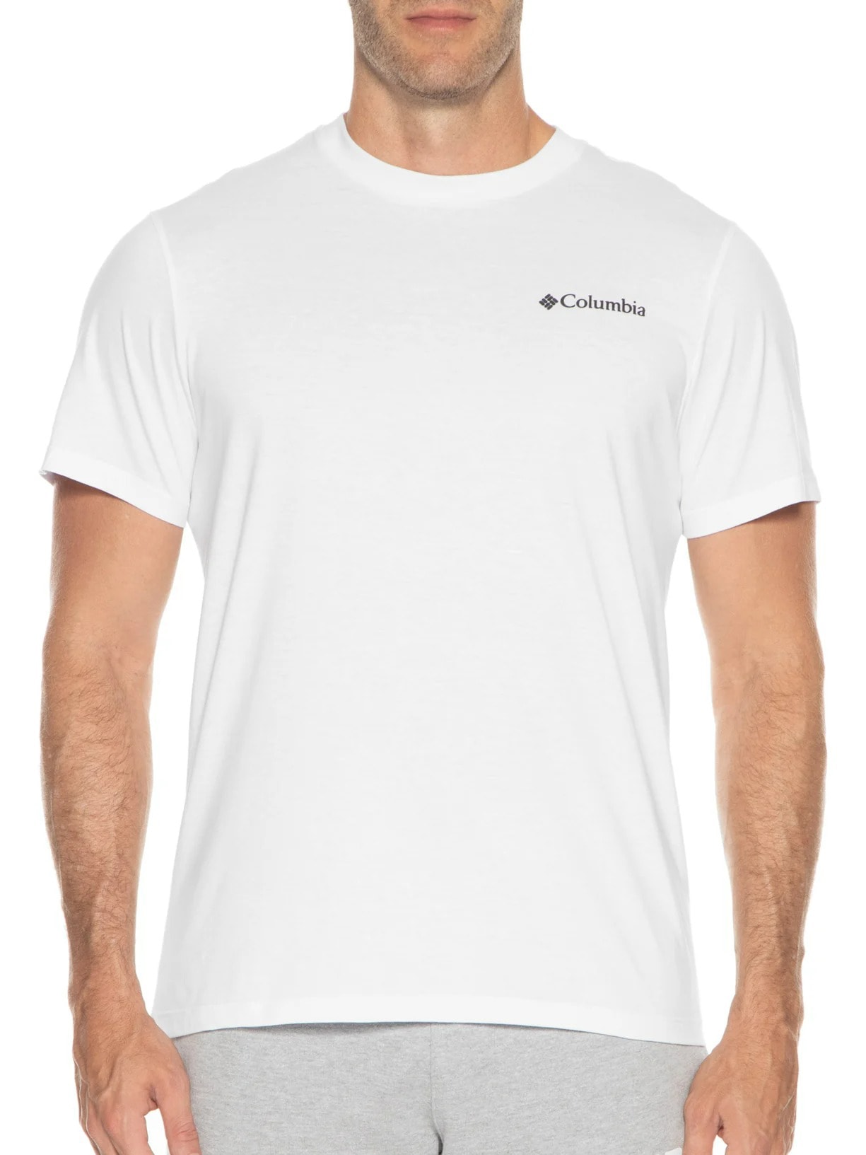 Camiseta Masculina Manga Curta Branco Columbia