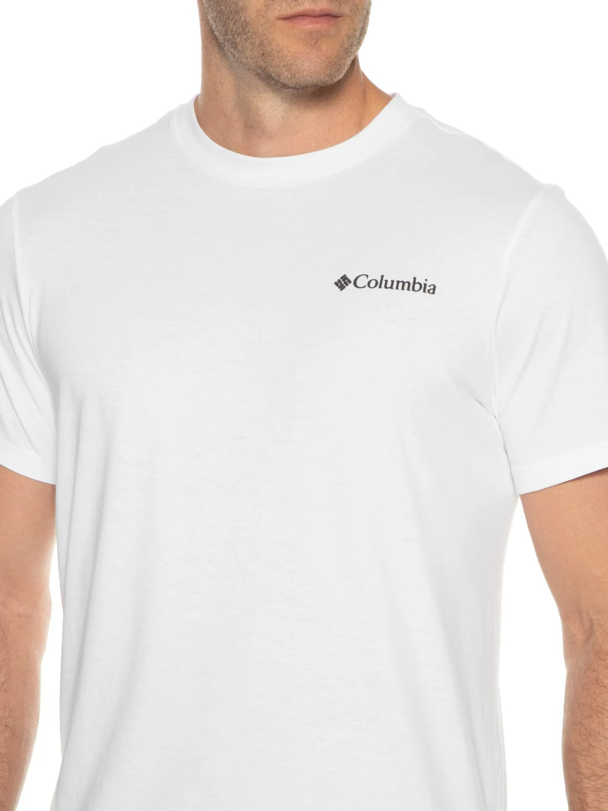 Camiseta Masculina Manga Curta Branco Columbia