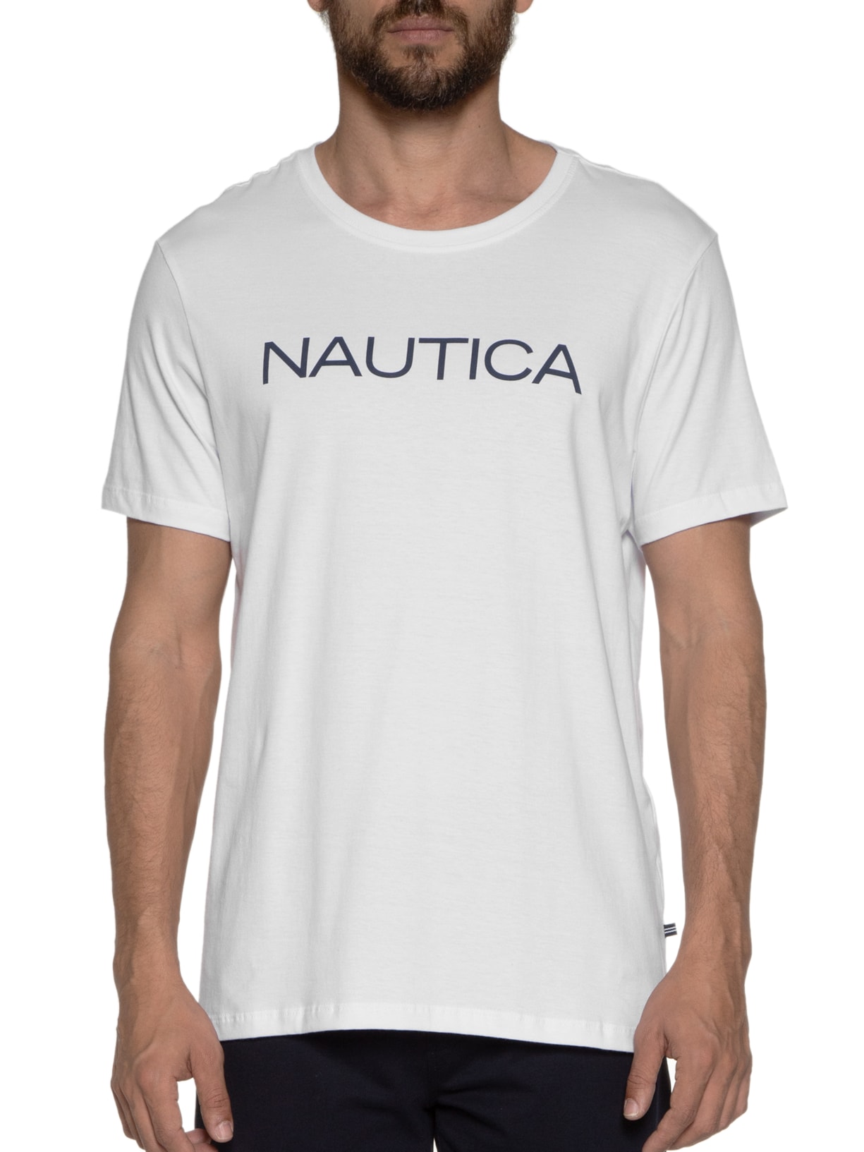 Camiseta Masculina Manga Curta Branco Nautica