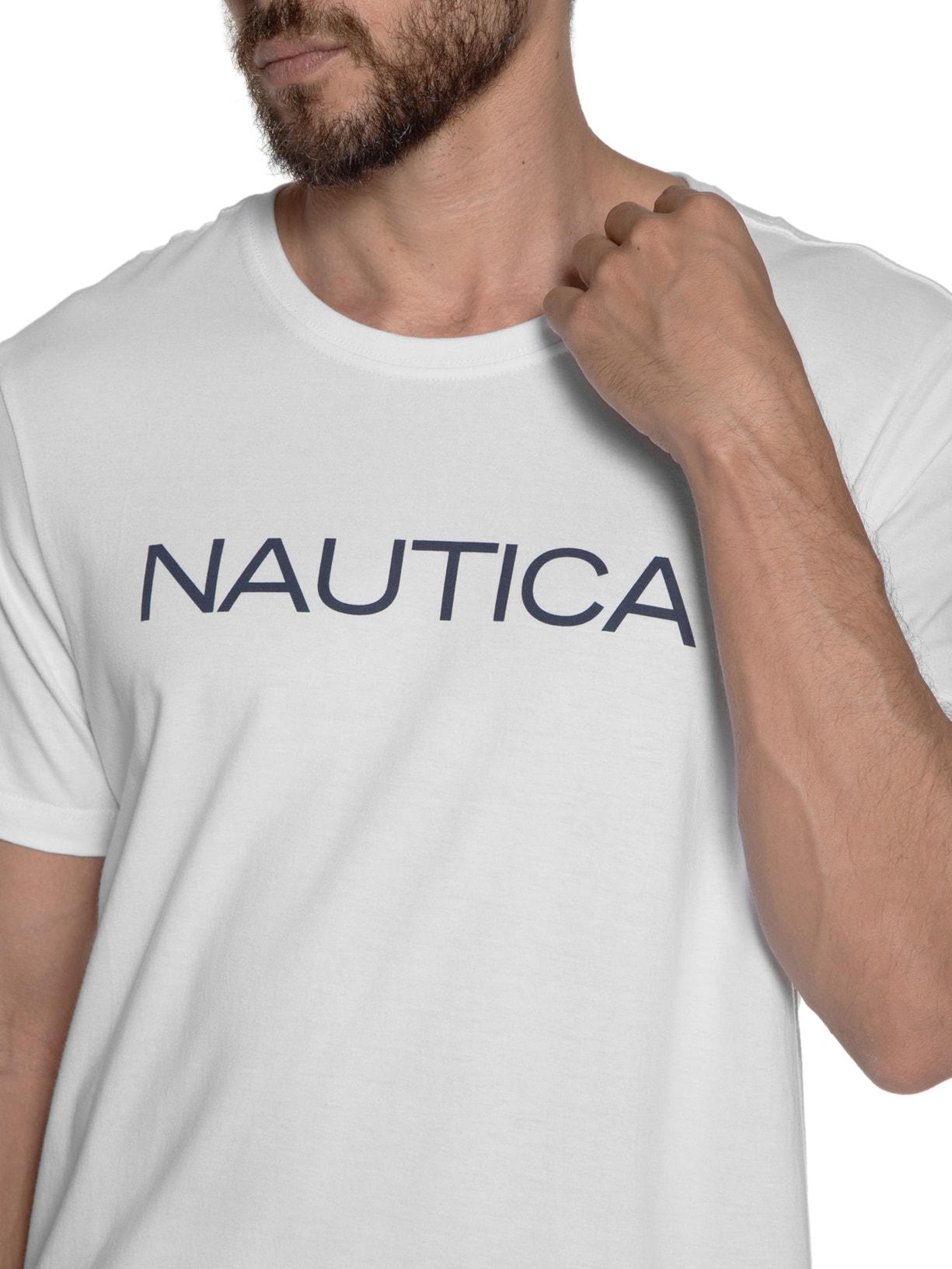 Camiseta Masculina Manga Curta Branco Nautica