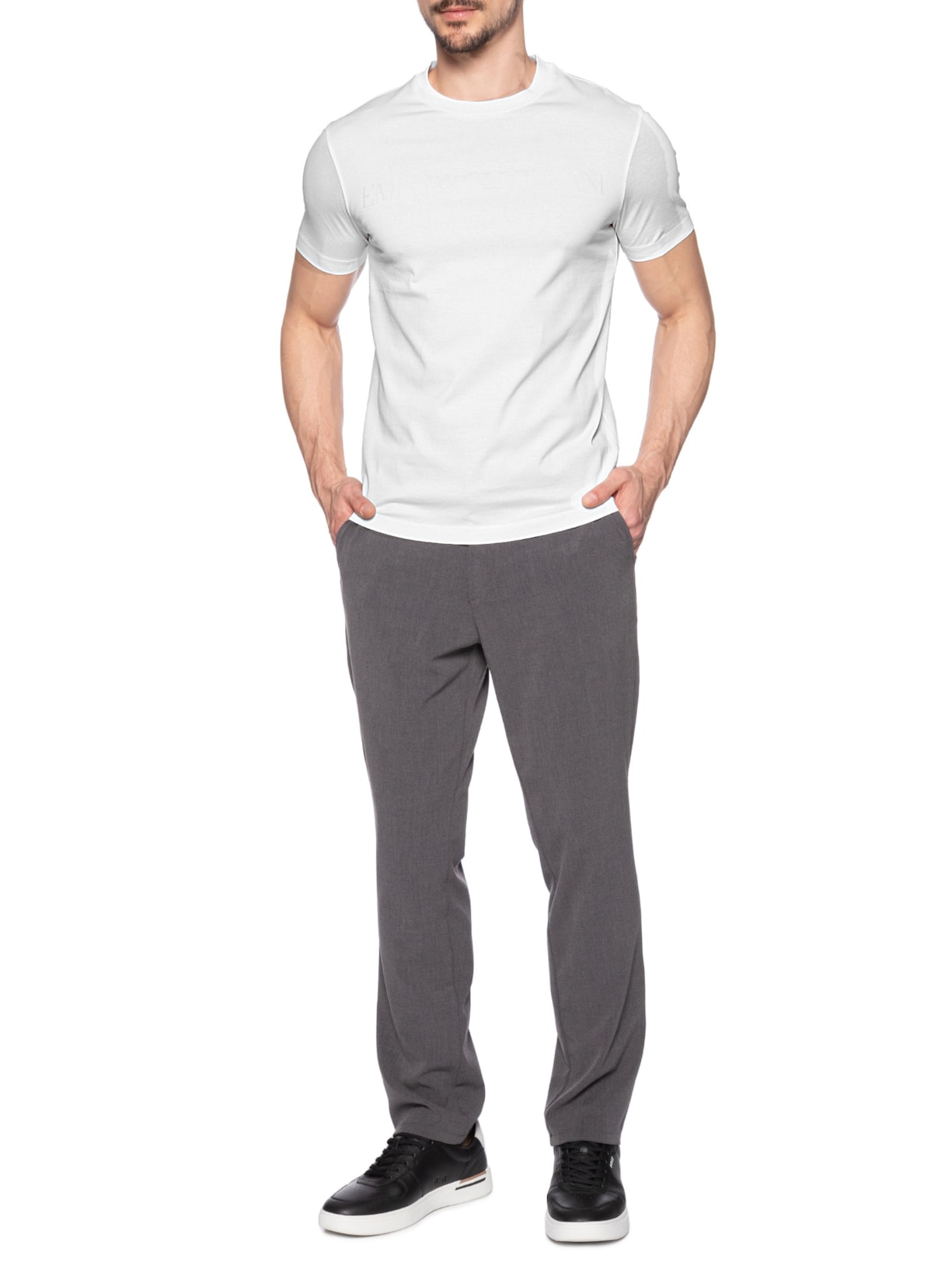 Camiseta Masculina Manga Curta Branco Emporio Armani