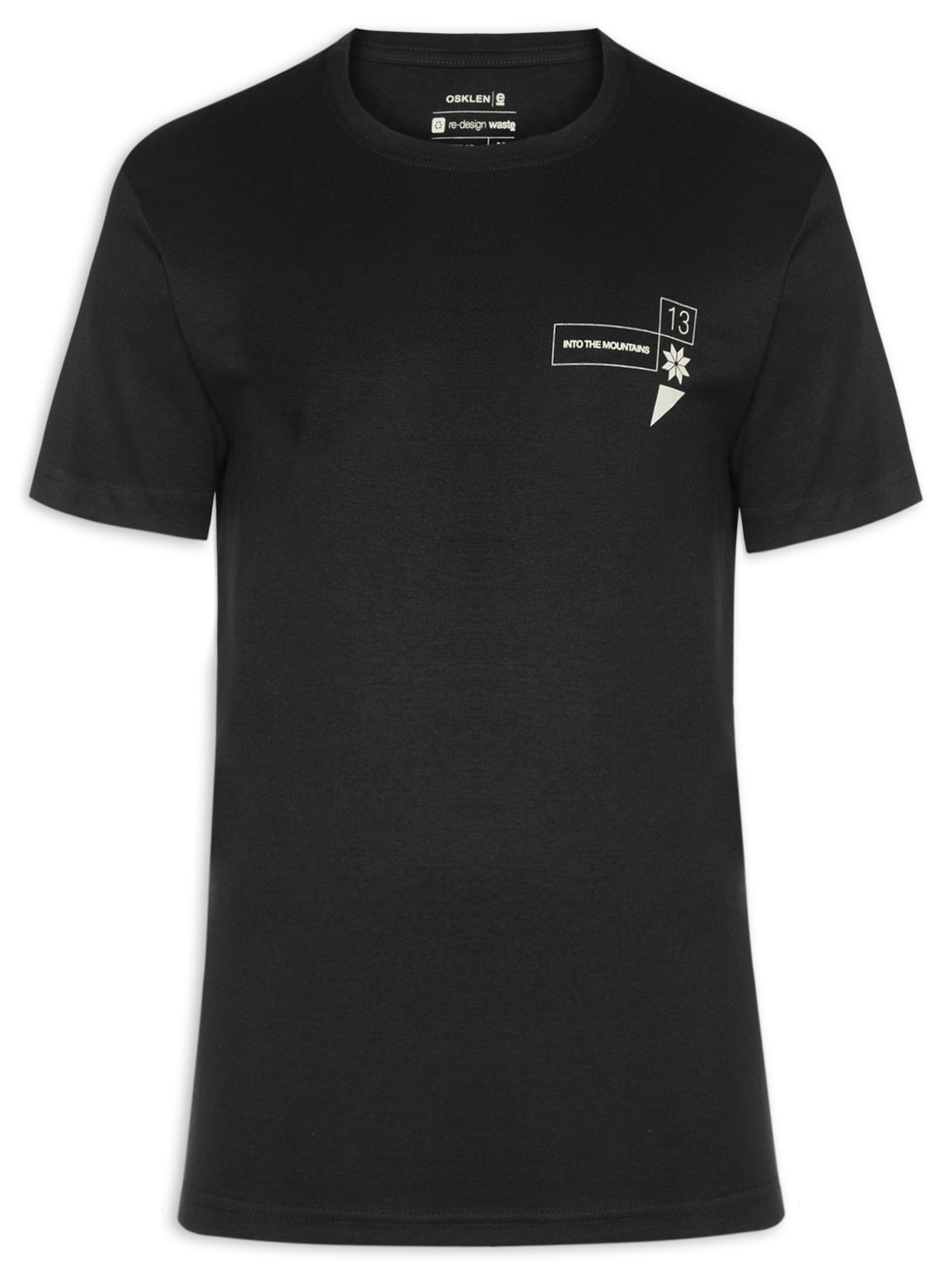 Camiseta Masculina Manga Curta Carimbo Itm - Preto