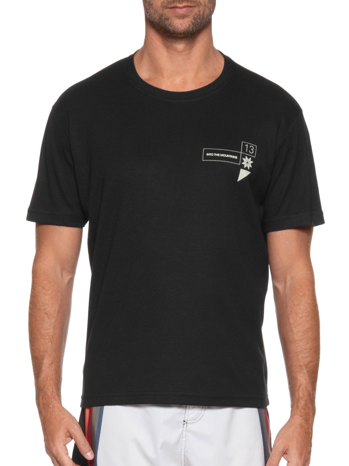 Camiseta Masculina Manga Curta Carimbo Itm Preto Osklen