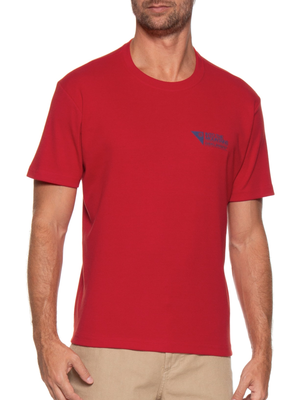 Camiseta Masculina Manga Curta Carimbo Itm Vermelho Osklen
