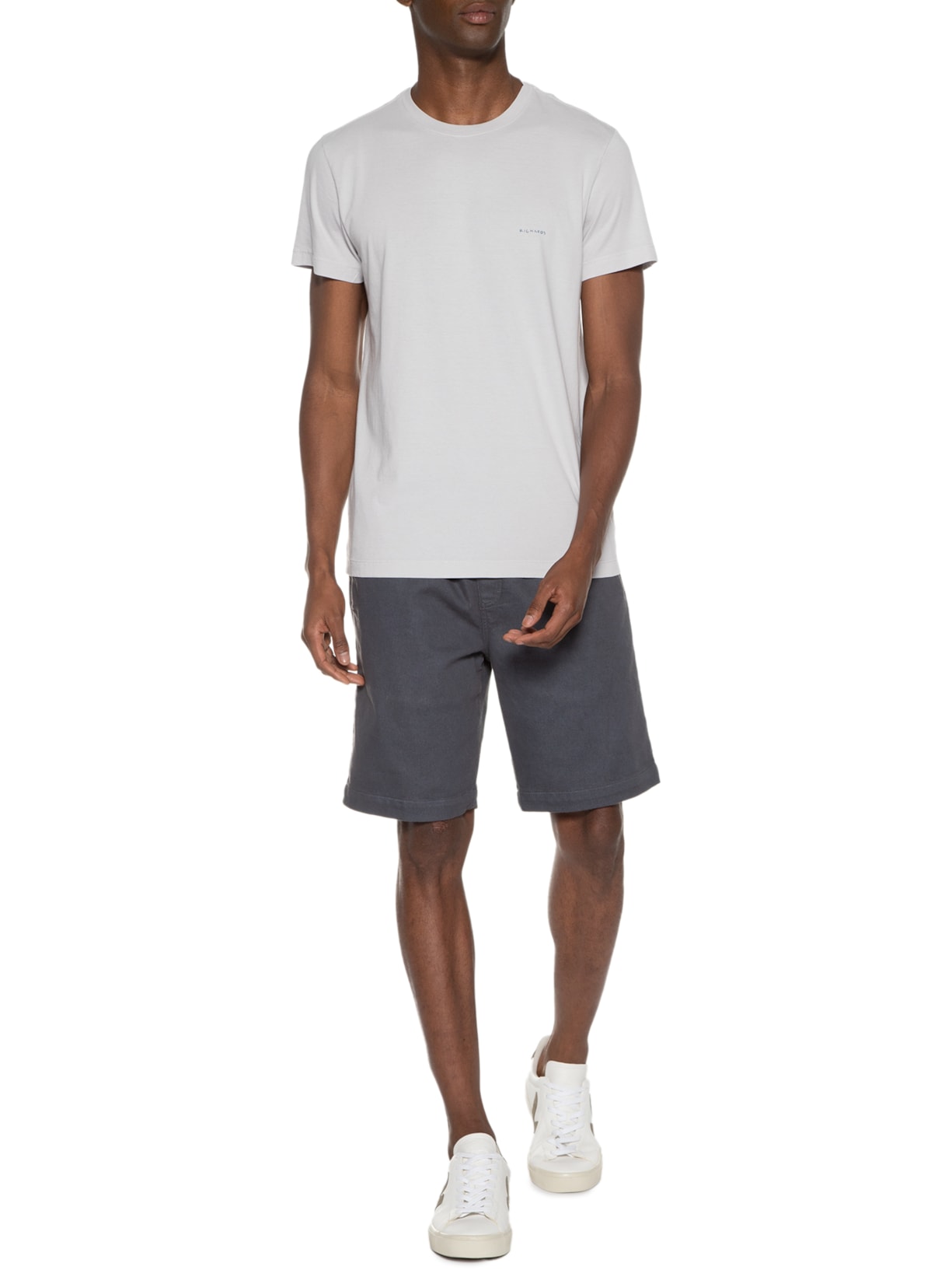 Camiseta Masculina Manga Curta Cinza Richards