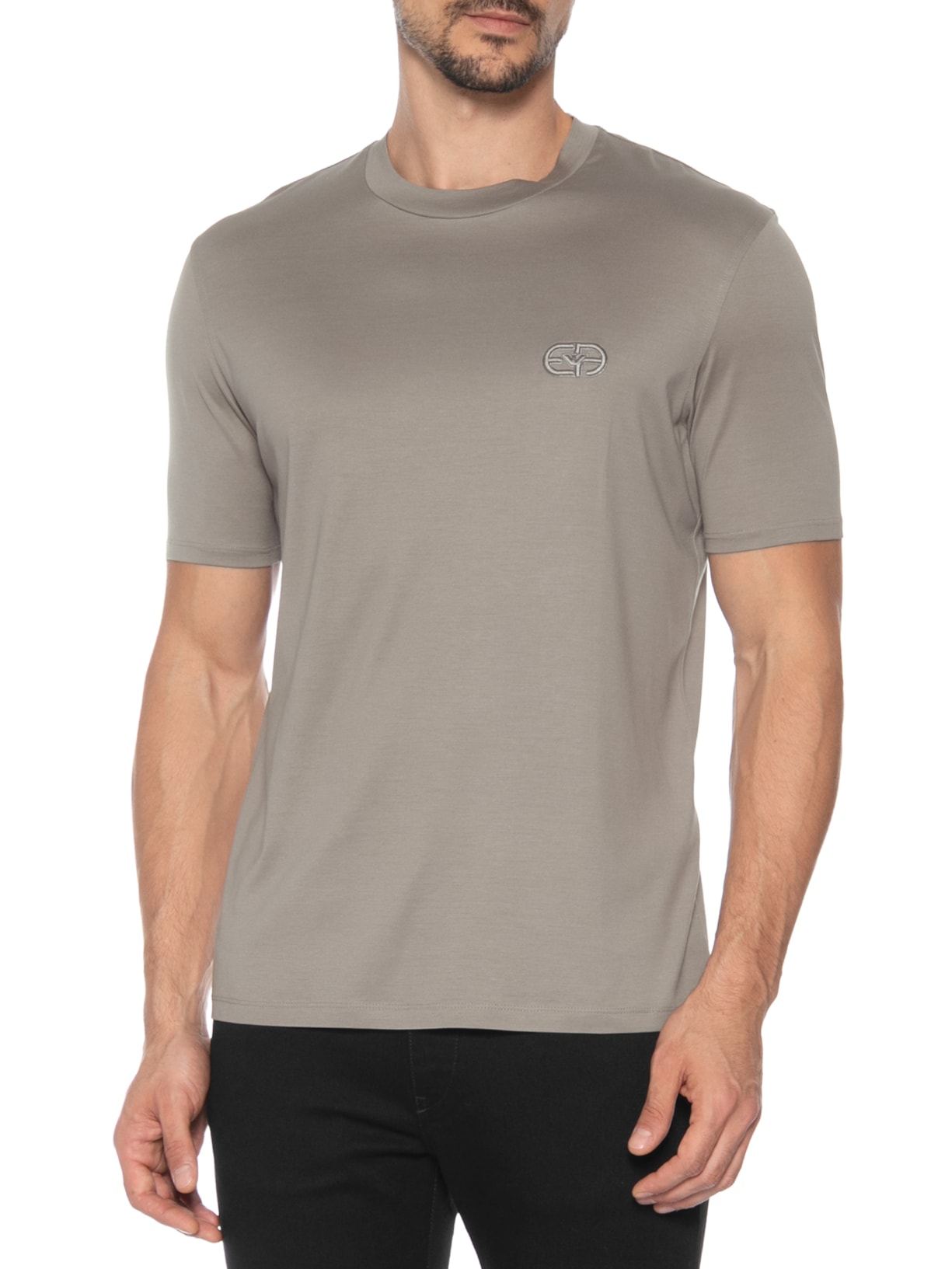 Camiseta Masculina Manga Curta Cinza Emporio Armani