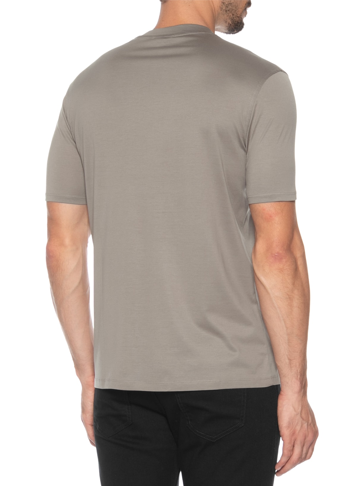 Camiseta Masculina Manga Curta Cinza Emporio Armani