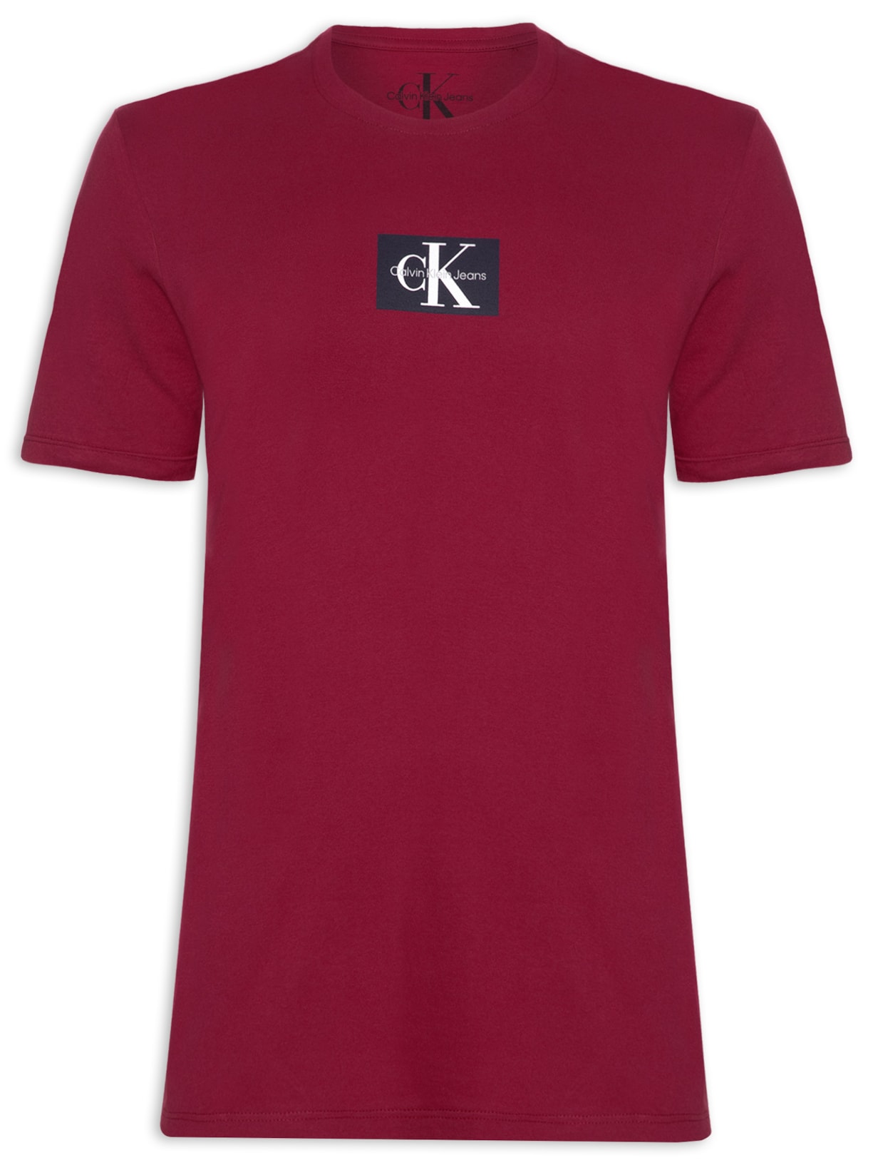 Camiseta Masculina Manga Curta Ckj Re Issue Retangulo - Vermelho
