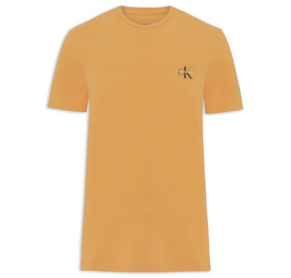 Camiseta Masculina Manga Curta CKJ Reissue Peito - Bege