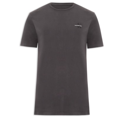 Camiseta Masculina Manga Curta CKJ Reissue Peito - Cinza