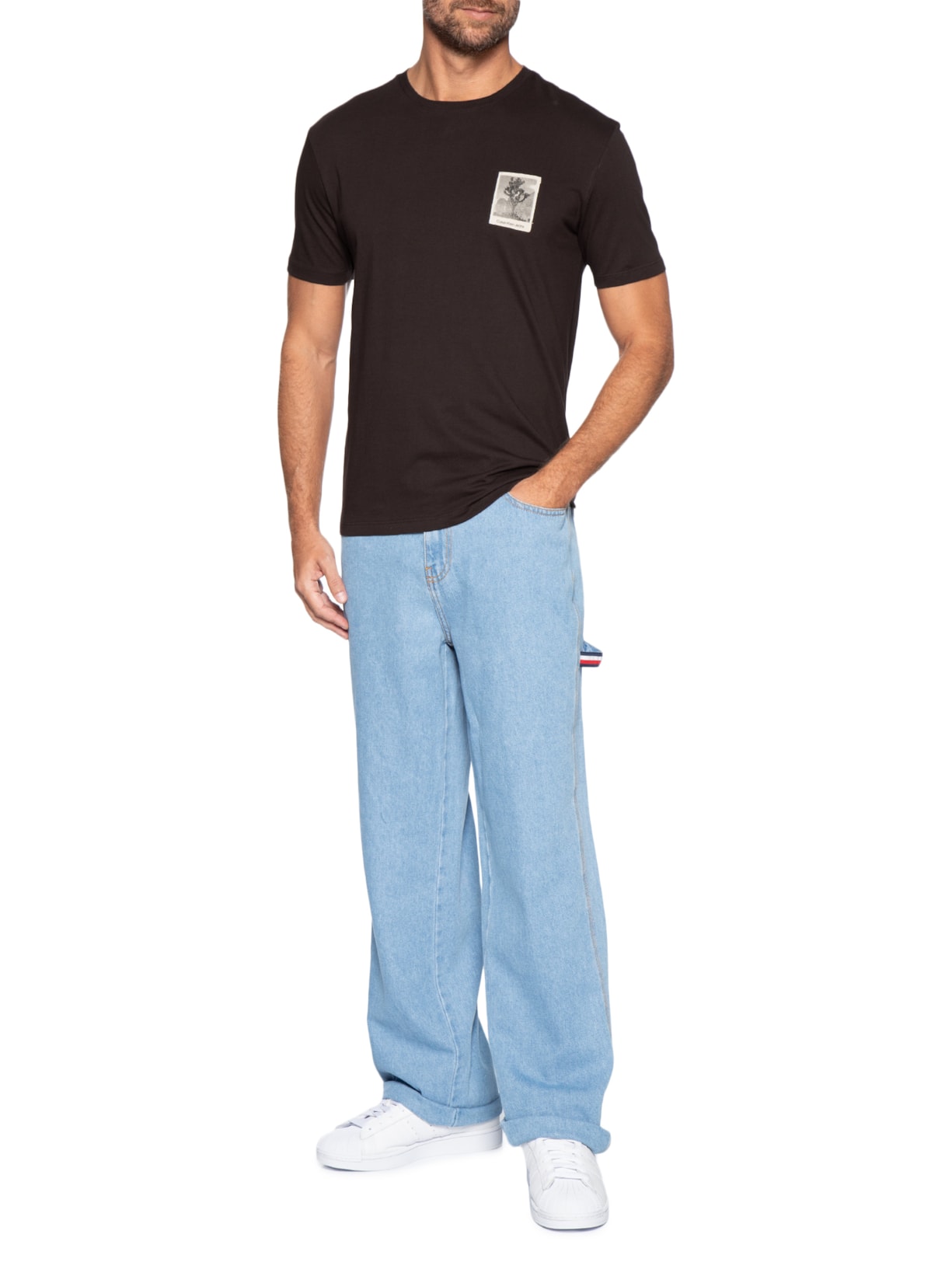 Camiseta Masculina Manga Curta CKJ Trees Marrom Calvin Klein Jeans