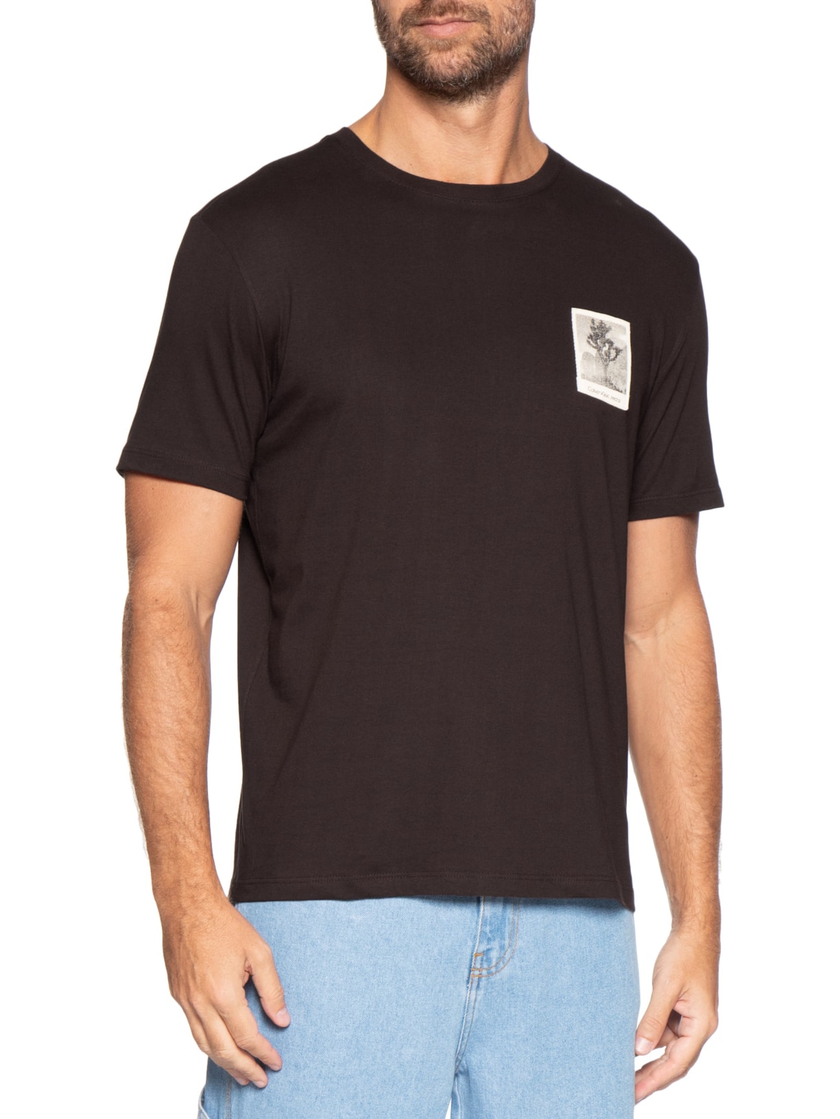 Camiseta Masculina Manga Curta CKJ Trees Marrom Calvin Klein Jeans