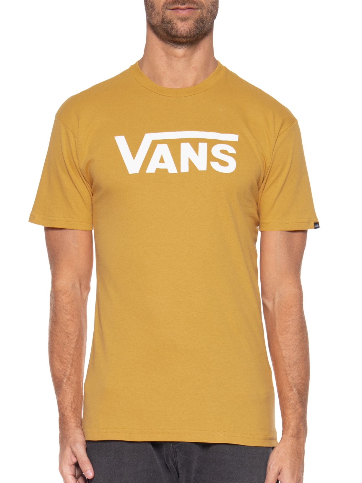 Camiseta Masculina Manga Curta Classic Amarelo Vans