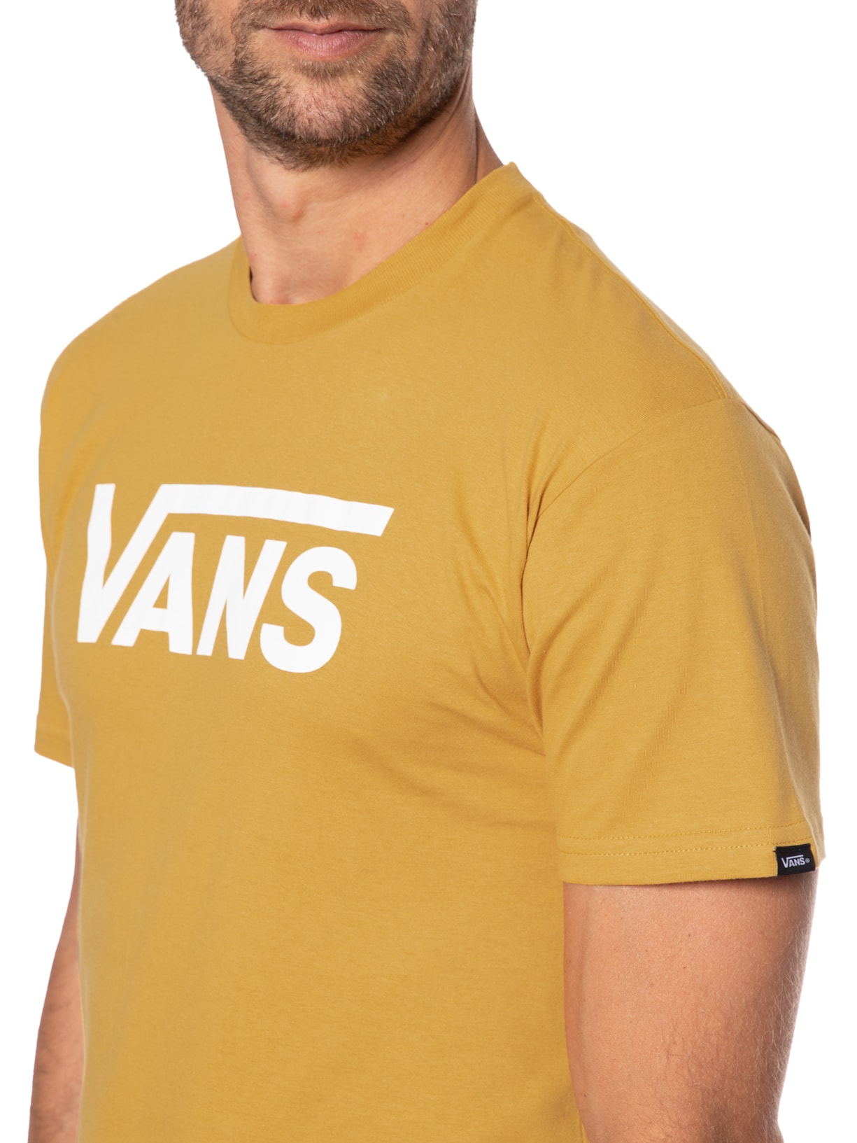 Camiseta Masculina Manga Curta Classic Amarelo Vans
