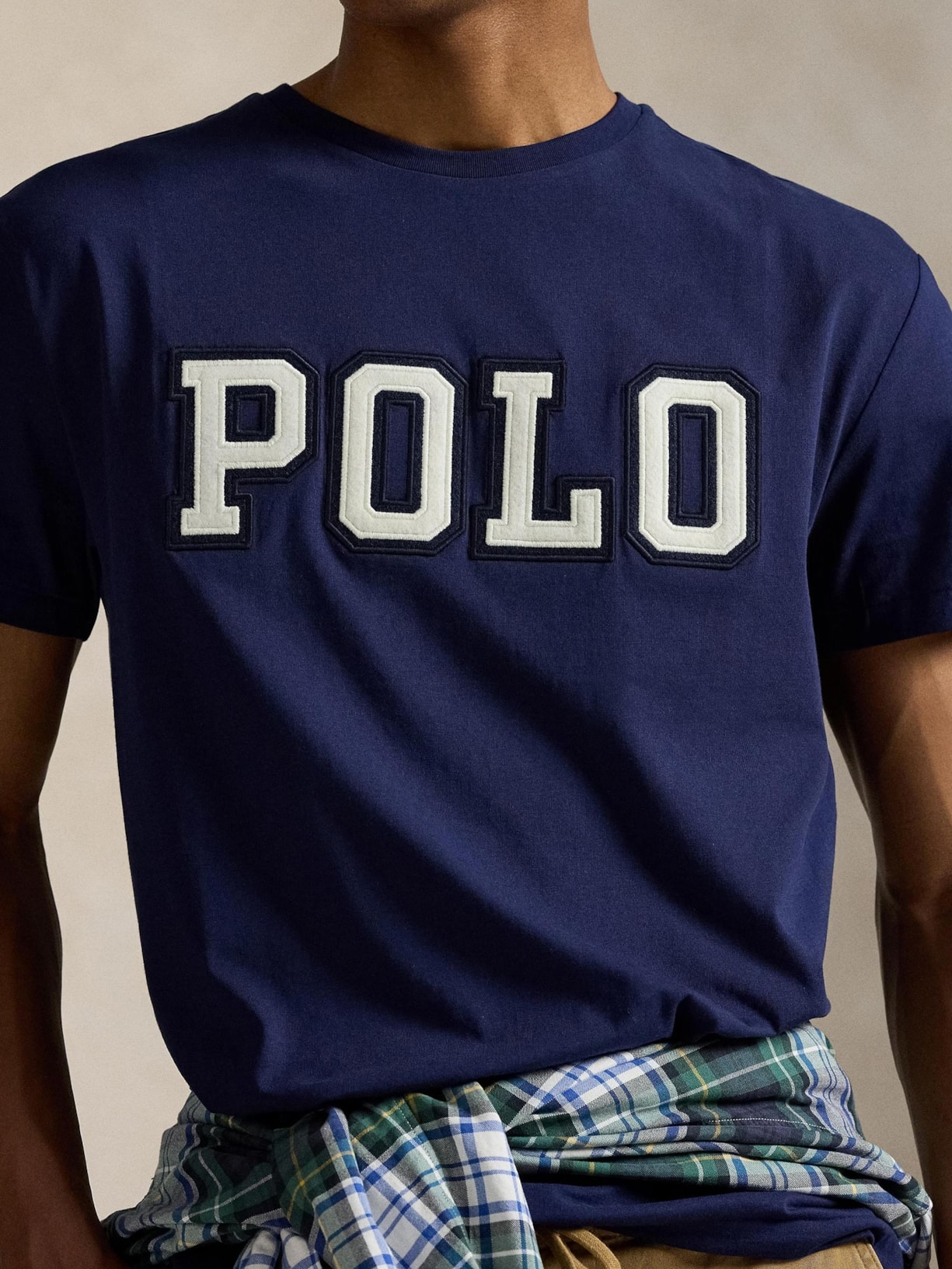 Camiseta Masculina Manga Curta Classic Big Polo Logo Azul Polo Ralph Lauren
