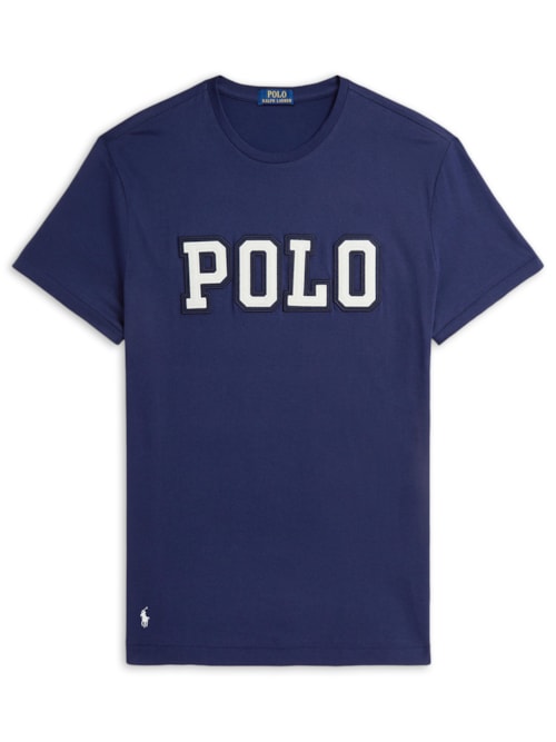 Camiseta Masculina Manga Curta Classic Big Polo Logo - Azul