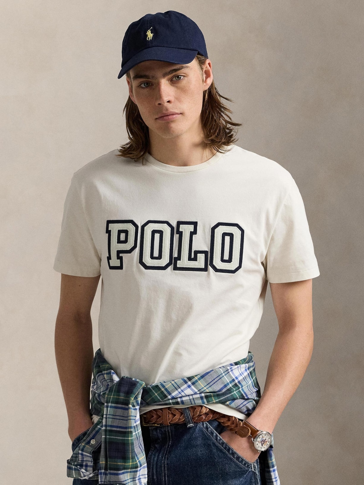 Camiseta Masculina Manga Curta Classic Big Polo Logo Branco Polo Ralph Lauren