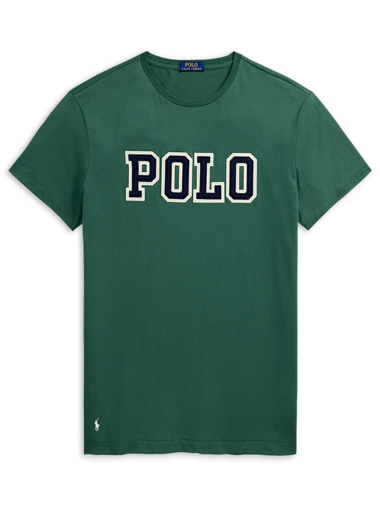 Camiseta Masculina Manga Curta Classic Big Polo Logo Verde Polo Ralph Lauren