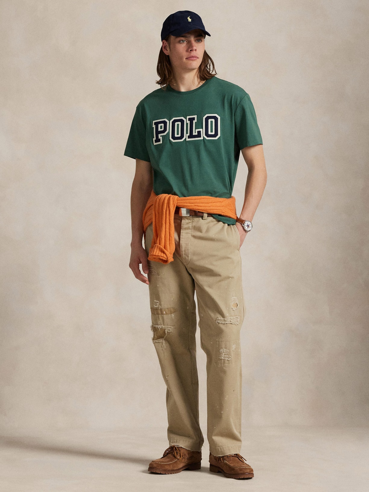 Camiseta Masculina Manga Curta Classic Big Polo Logo Verde Polo Ralph Lauren
