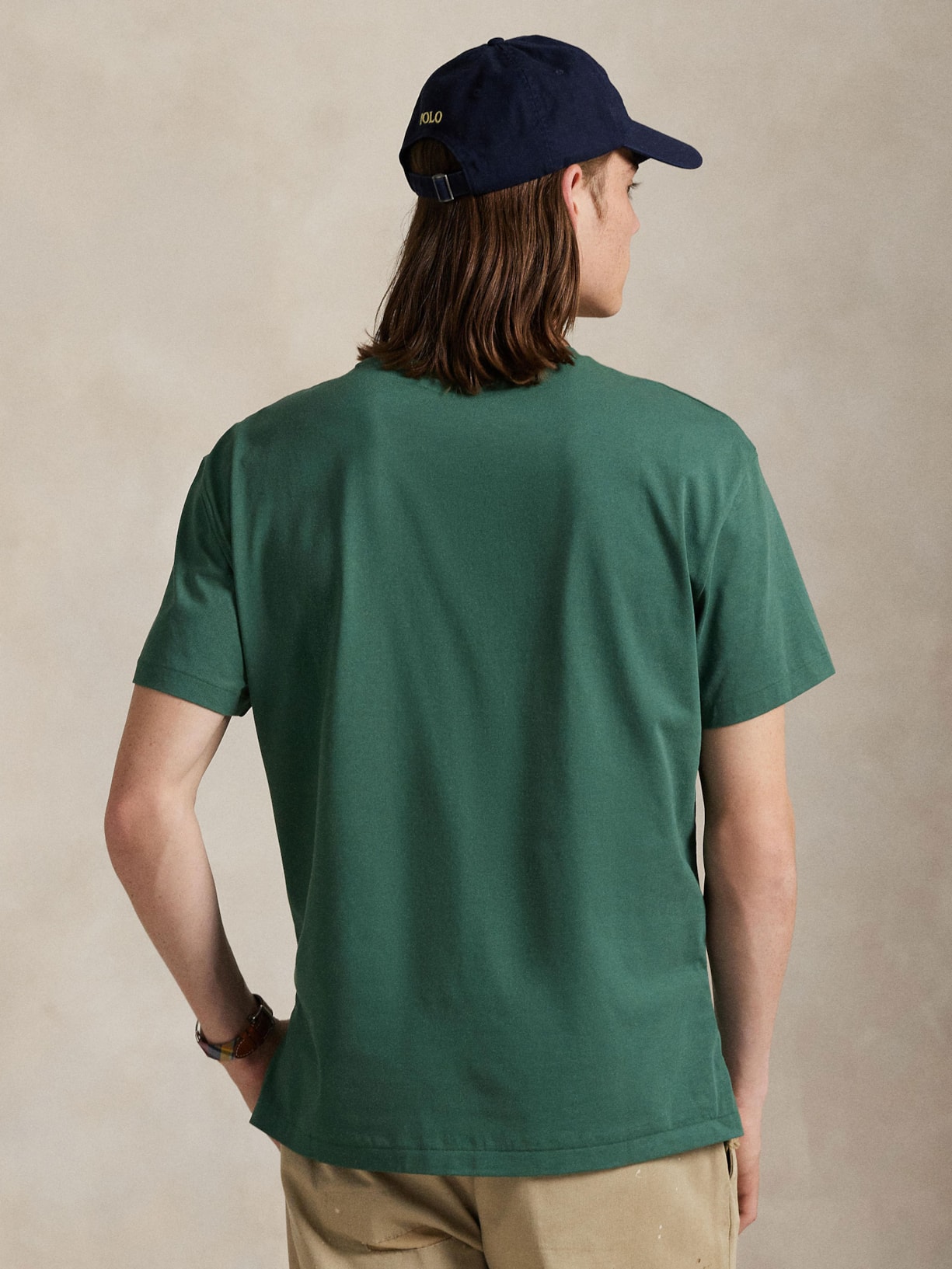 Camiseta Masculina Manga Curta Classic Big Polo Logo Verde Polo Ralph Lauren