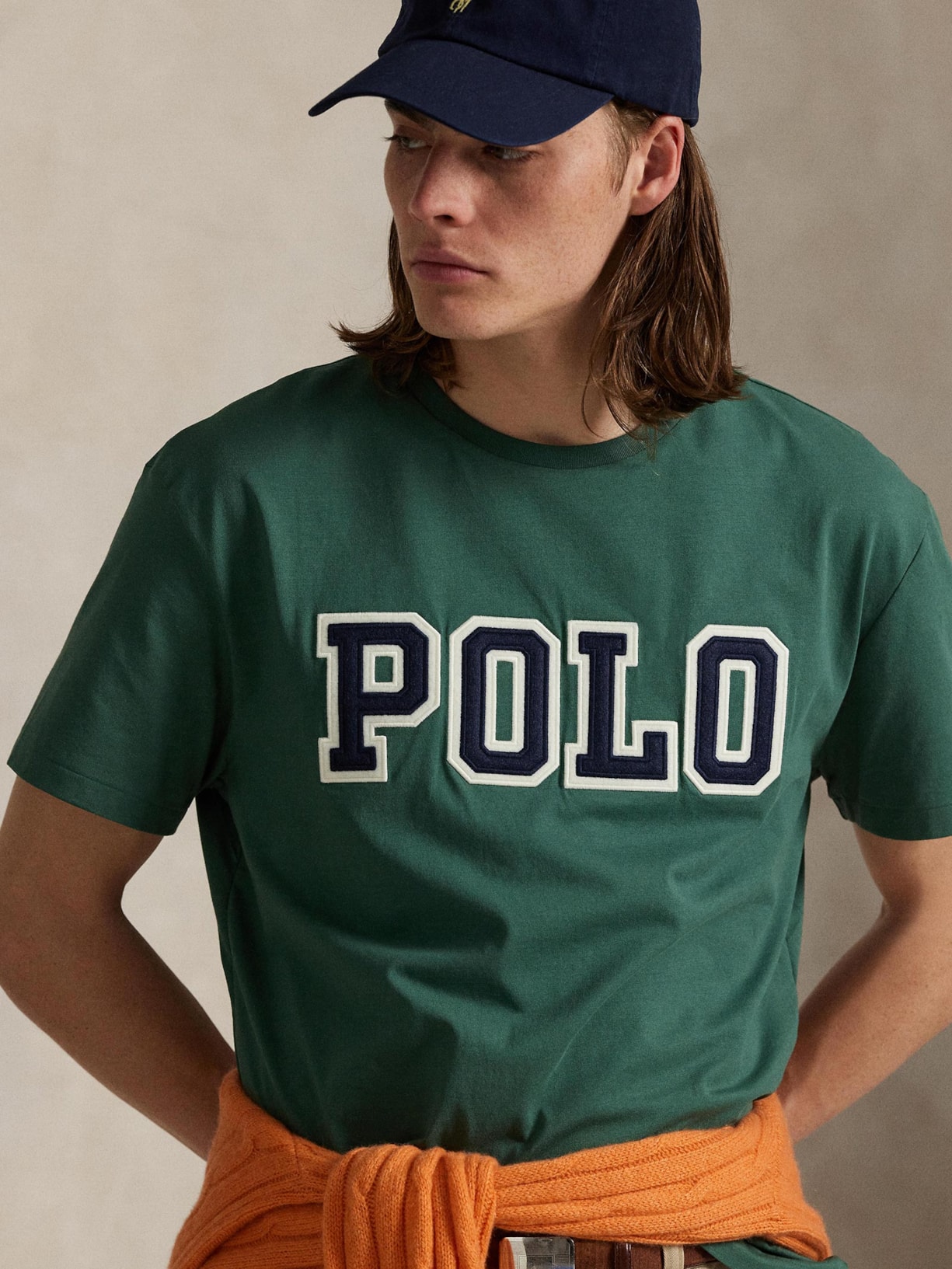 Camiseta Masculina Manga Curta Classic Big Polo Logo Verde Polo Ralph Lauren