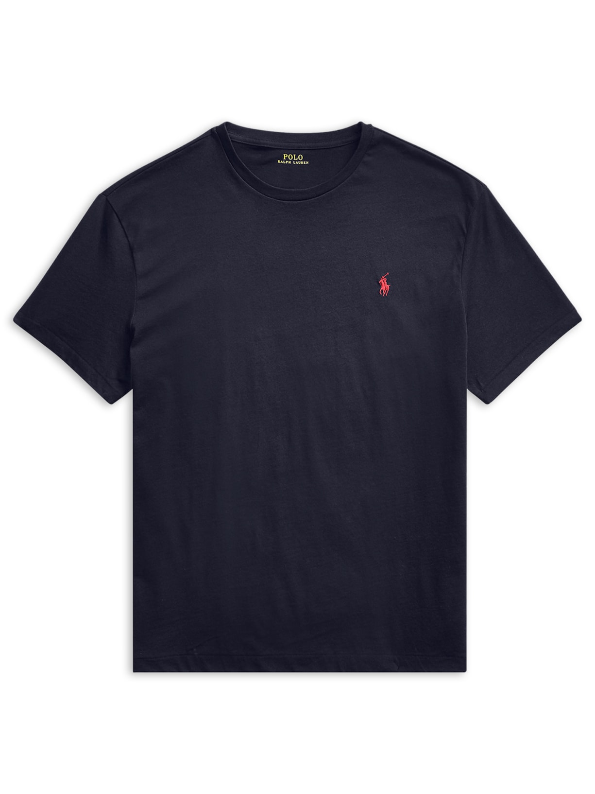 Camiseta Masculina Manga Curta Classic Logo Bordado - Azul