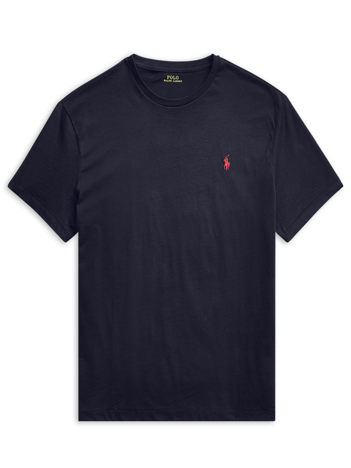 Camiseta Masculina Manga Curta Classic Logo Bordado - Azul