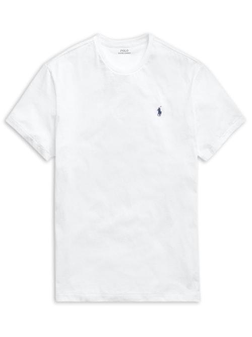 Camiseta Masculina Manga Curta Classic Logo Bordado - Branco