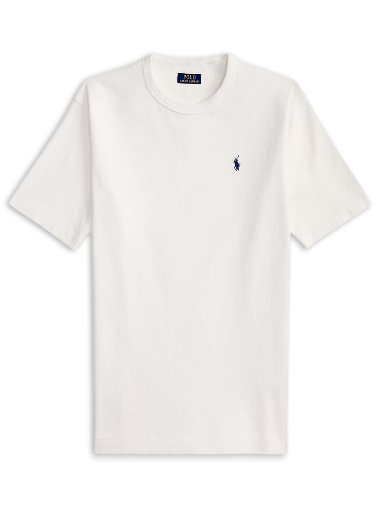 Camiseta Masculina Manga Curta Classic Logo Bordado Branco Polo Ralph Lauren