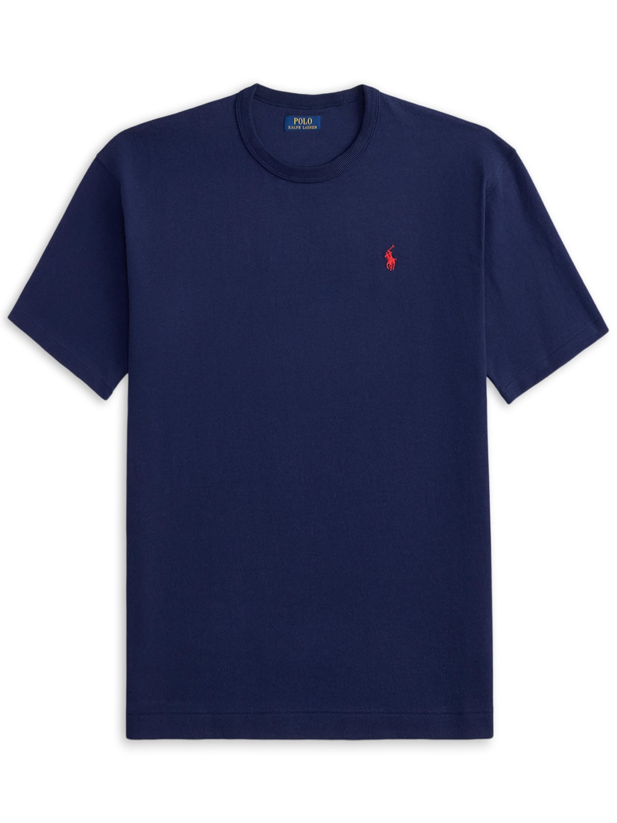 Camiseta Masculina Manga Curta Classic Logo Bordado Fit Relaxed - Azul