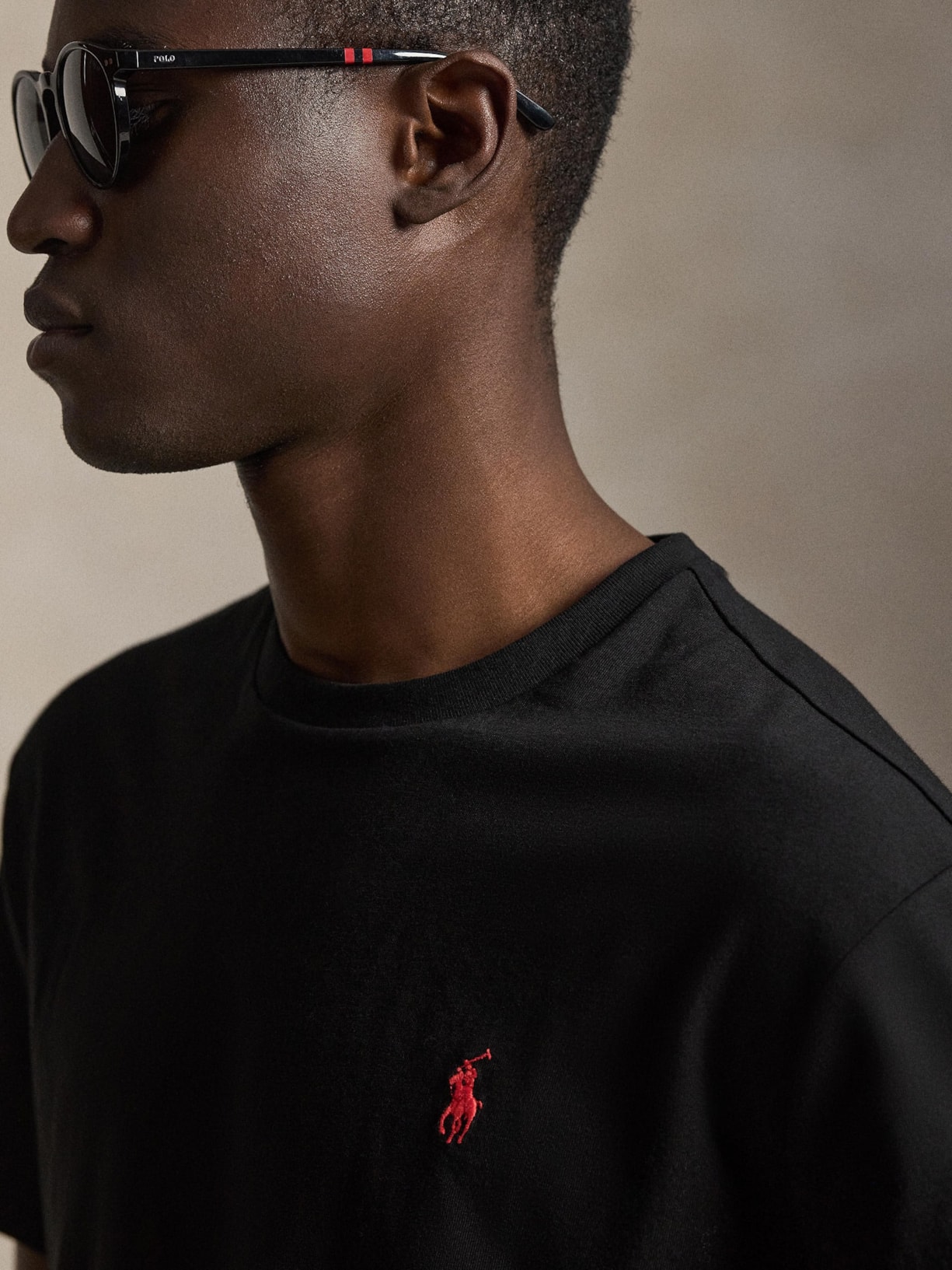 Camiseta Masculina Manga Curta Classic Logo Bordado Preto Polo Ralph Lauren