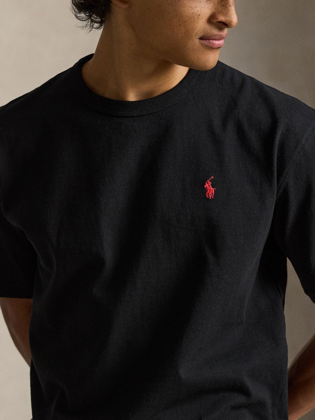 Camiseta Masculina Manga Curta Classic Logo Bordado Preto Polo Ralph Lauren
