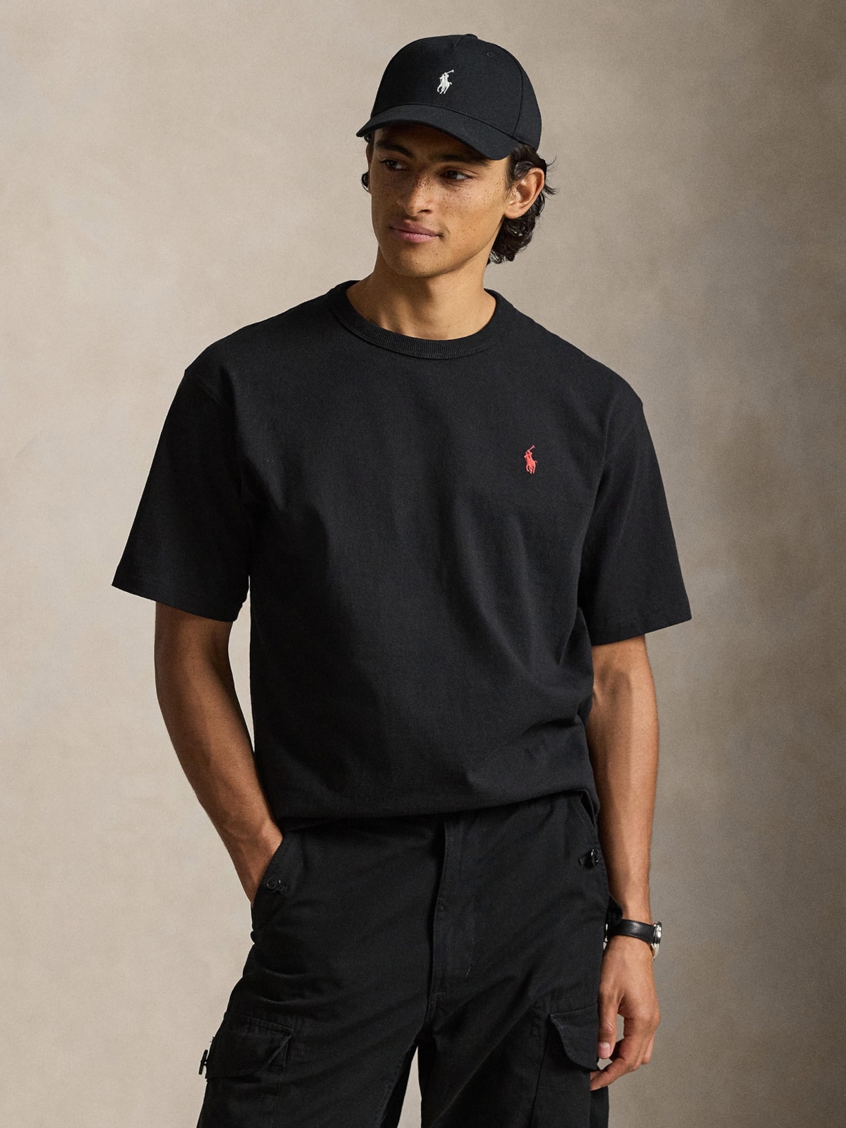 Camiseta Masculina Manga Curta Classic Logo Bordado Preto Polo Ralph Lauren